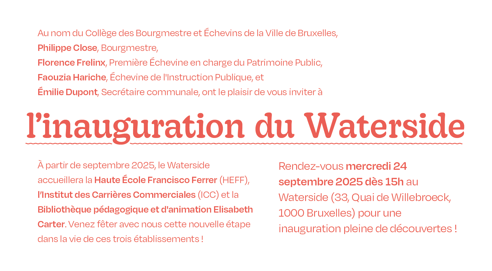Inauguration du Waterside